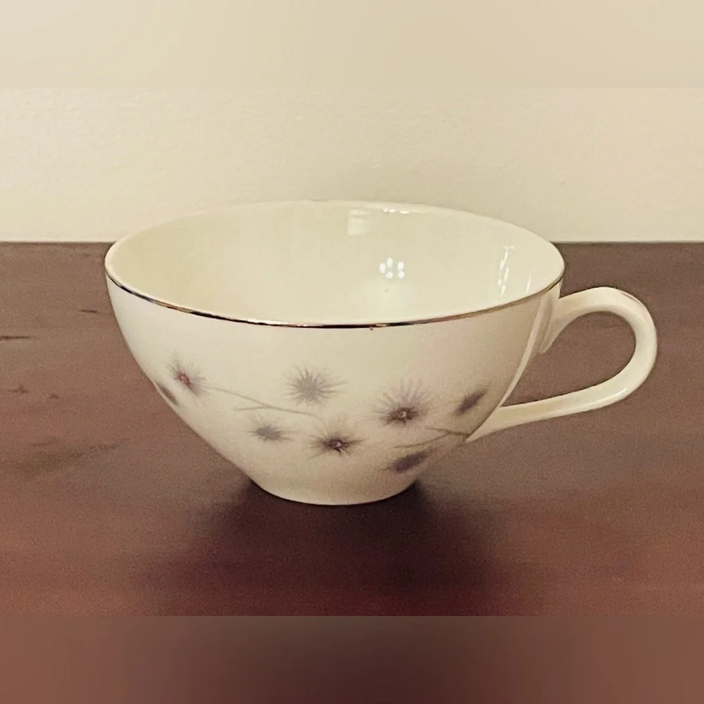 Creative Fine China-Pattern 1014 Platinum Starburst Complete Set of Four